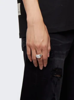 Hatton Labs White Agate Signet Ring