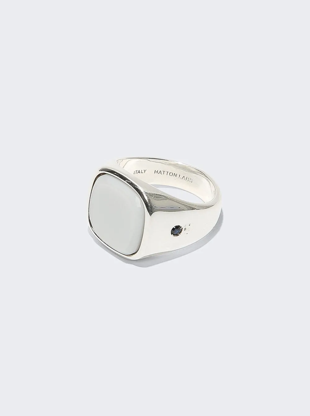 Hatton Labs White Agate Signet Ring