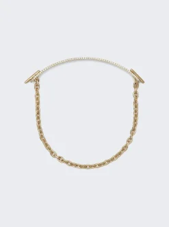 Maor White Diamond Id Bar Bracelet 18K Yellow Gold