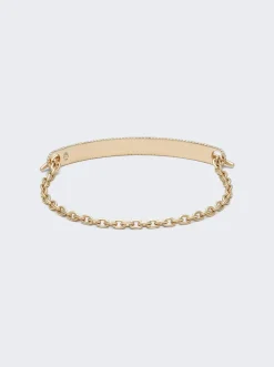 Maor White Diamond Id Bar Bracelet 18K Yellow Gold