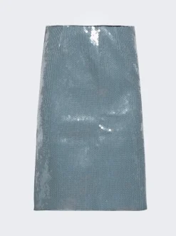 16Arlington Wile Midi Skirt Dolphin Blue