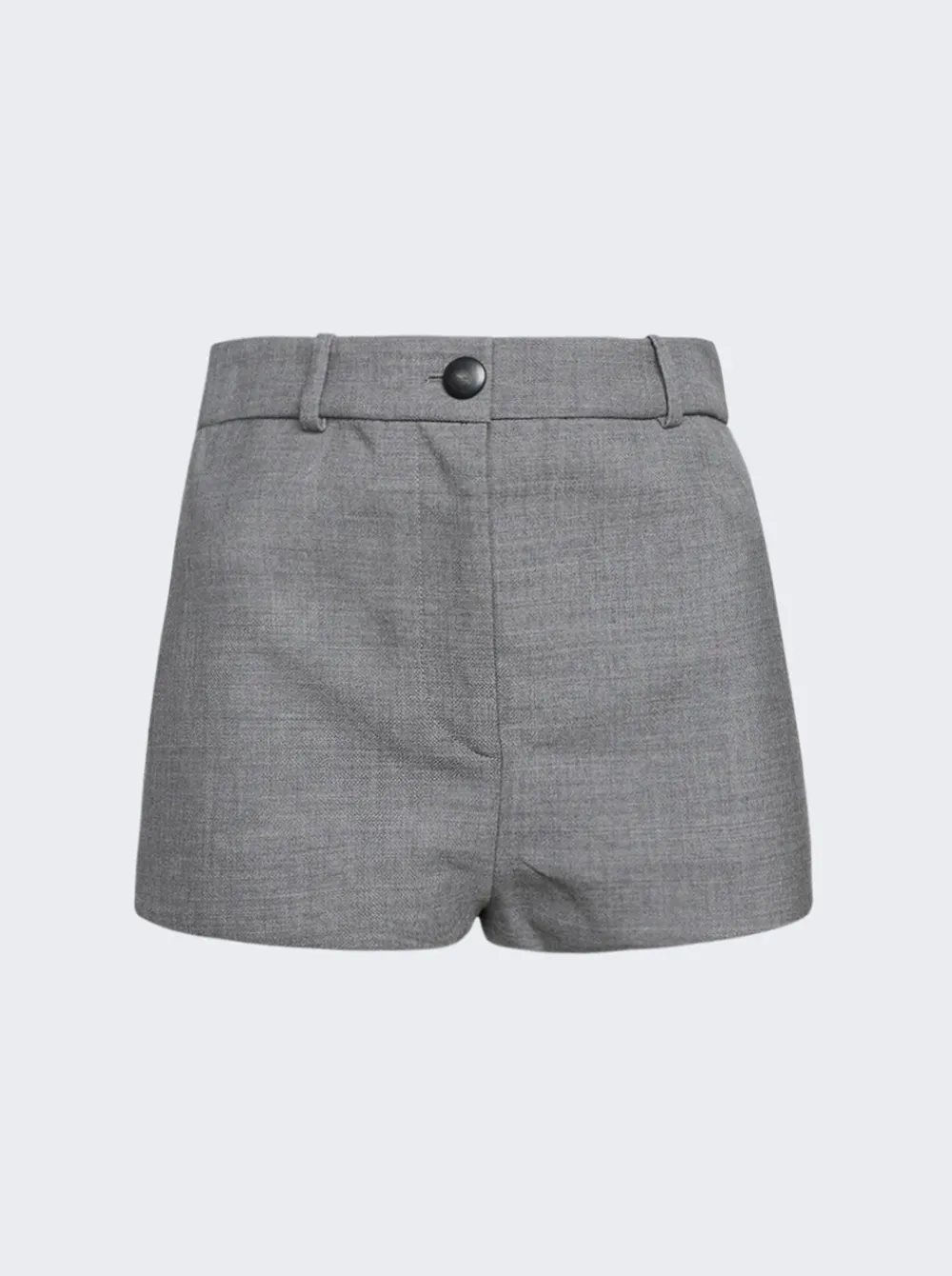 FERRAGAMO Wool Double Natte Crepe Hot Shorts Grey