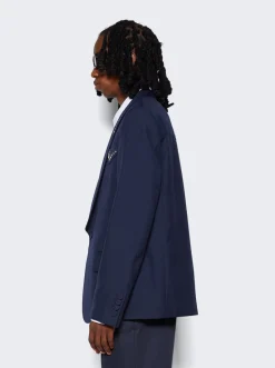 Gucci Wool Twill Jacket With Crystal Embroidery Ink
