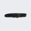 Saint Laurent Woven Belt Black