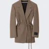 Alexander Wang Wrap Tie Blazer Black And Brown