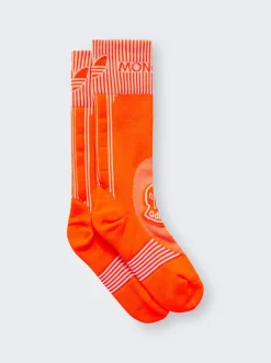 Moncler X Adidas Knit Socks Orange