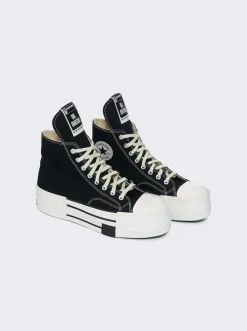 Rick Owens DRKSHDW X Converse Dbl Drkstar Hi Sneakers Black
