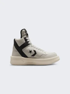 Rick Owens DRKSHDW X Converse Turbowpn High Top Sneakers Black And Oyster