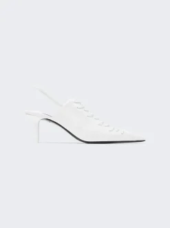 Jimmy Choo X Jean Paul Gaultier Corset Slingback Pump Optical White