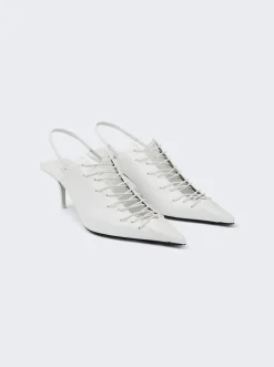 Jimmy Choo X Jean Paul Gaultier Corset Slingback Pump Optical White