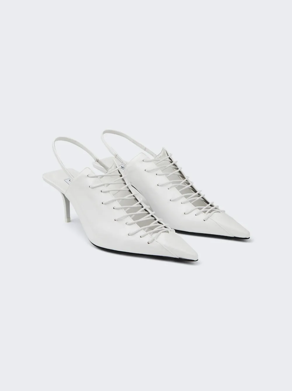 Jimmy Choo X Jean Paul Gaultier Corset Slingback Pump Optical White