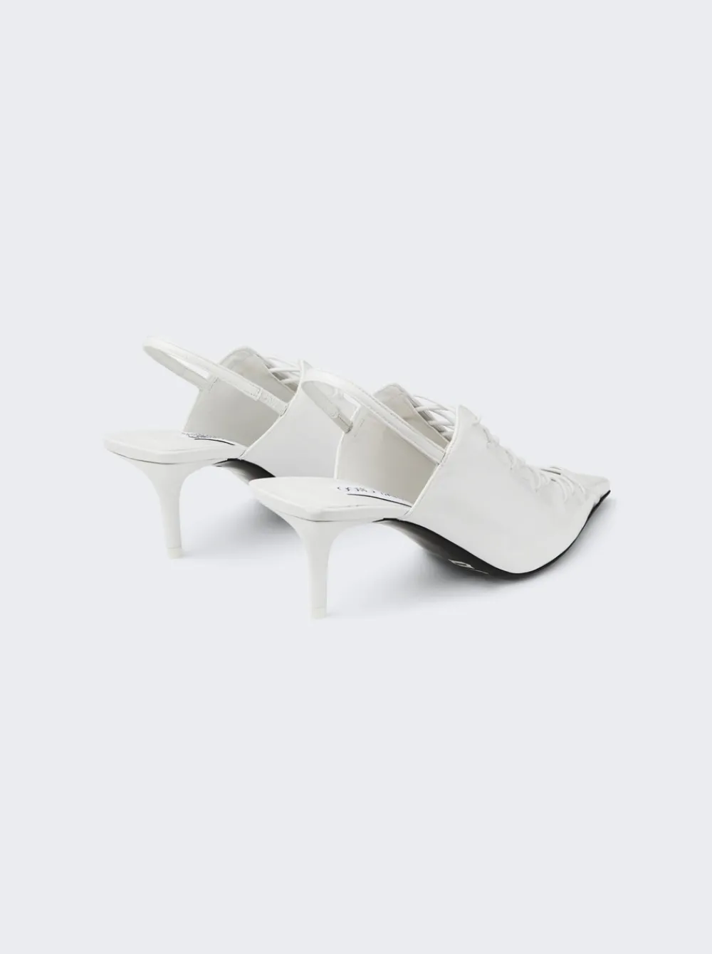 Jimmy Choo X Jean Paul Gaultier Corset Slingback Pump Optical White