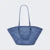 Loewe X Paula'S Ibiza Anagram Basket Bag Denim Blue