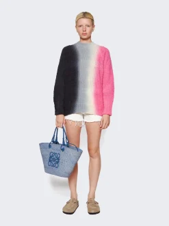 Loewe X Paula'S Ibiza Anagram Basket Bag Denim Blue