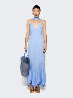 Loewe X Paula'S Ibiza Anagram Large Basket Bag Denim Blue