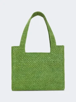 Loewe X Paula'S Ibiza Medium Leaf Logo Tote Bag Green