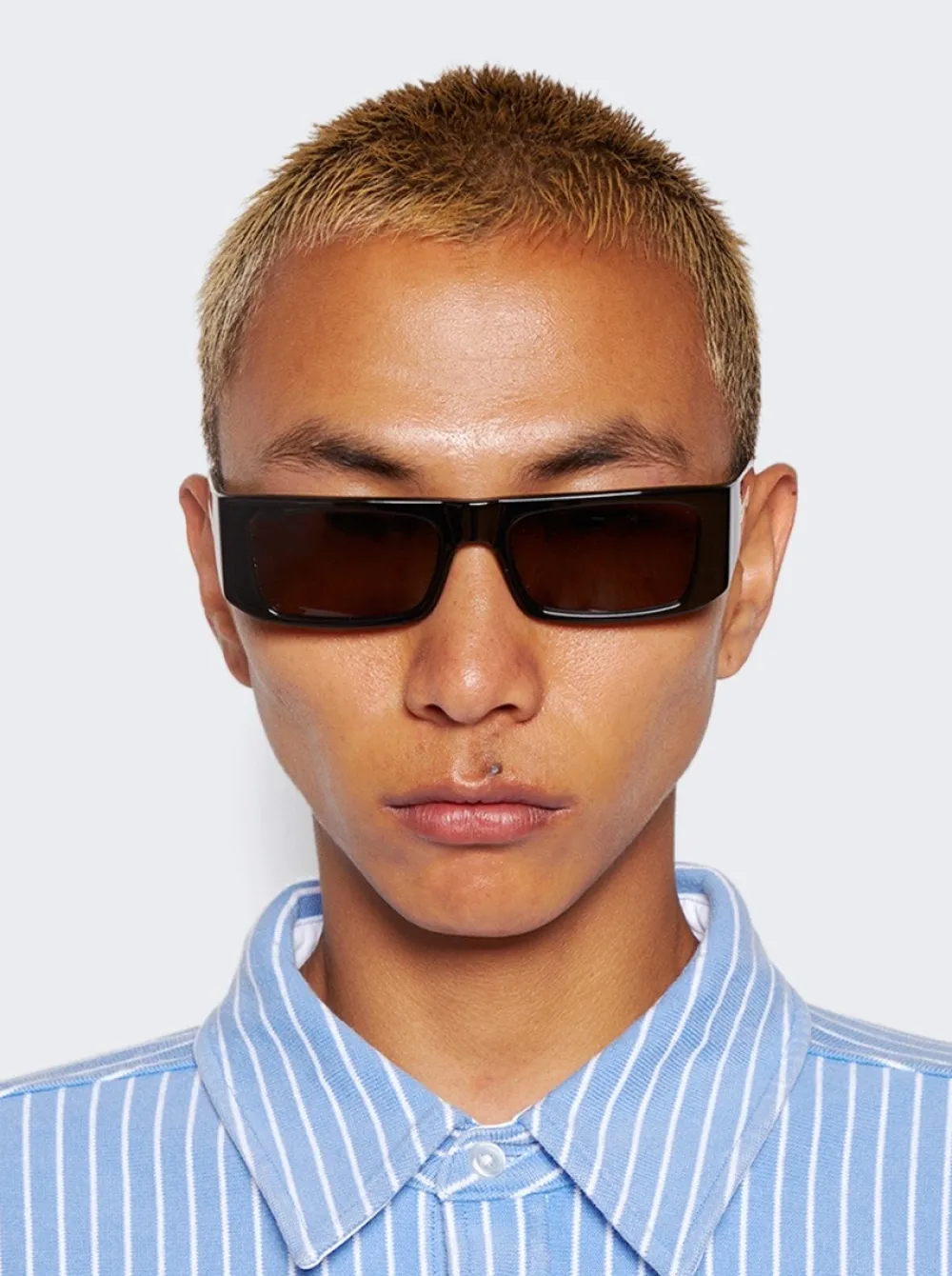 FLATLIST X Sp5Der Slug Sunglasses Solid Black With Brown Lens