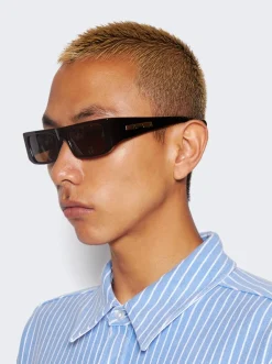 FLATLIST X Sp5Der Slug Sunglasses Solid Black With Brown Lens