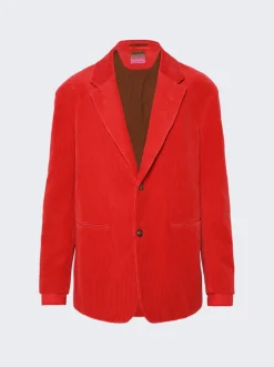 ZEGNA X The Elder Statesman Corduroy Jacket Red
