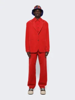 ZEGNA X The Elder Statesman Corduroy Jacket Red