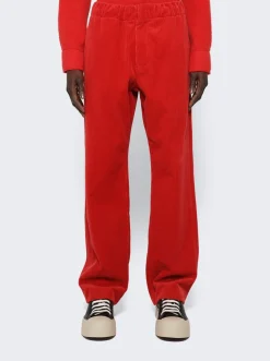 ZEGNA X The Elder Statesman Corduroy Jogger Pants Red