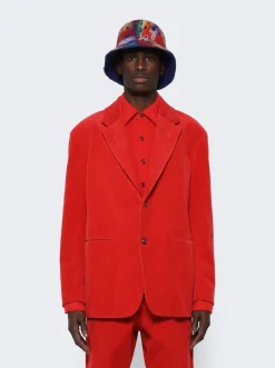 ZEGNA X The Elder Statesman Corduroy Jacket Red