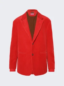 ZEGNA X The Elder Statesman Corduroy Jacket Red