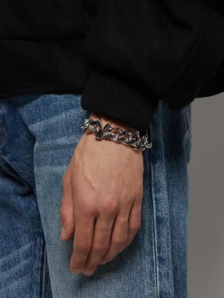Hatton Labs Xl Cuban Bunny Motif Bracelet Silver