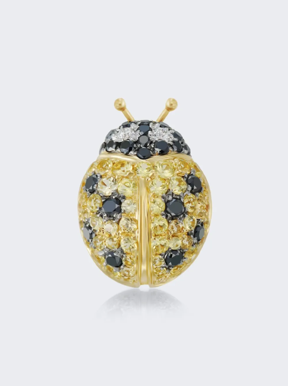 Mio Harutaka Yellow Sapphire Ladybird Single Earring 18K Yellow Gold And White Gold